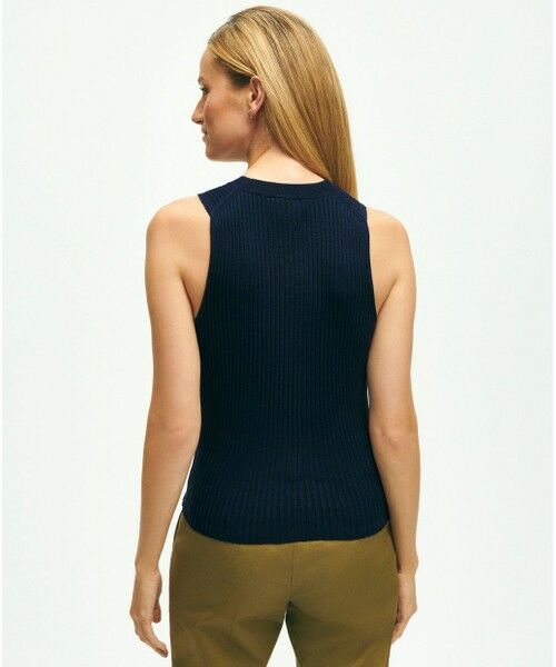 Brooks Brothers / ブルックス ブラザーズ ニット・セーター | シルクブレンド クルーネック ノースリーブセーター | 詳細8