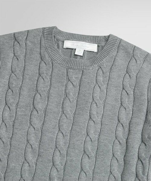 Brooks Brothers / ブルックス ブラザーズ ニット・セーター | スーピマコットン ケーブル クルーネック ショートスリーブセーター | 詳細3