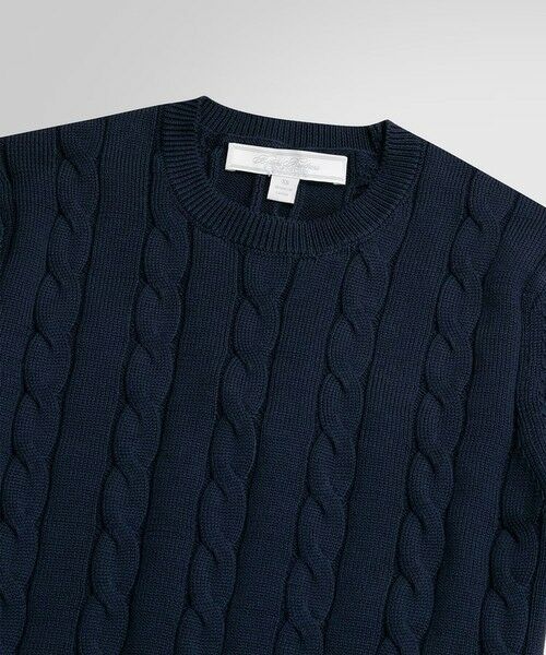 Brooks Brothers / ブルックス ブラザーズ ニット・セーター | スーピマコットン ケーブル クルーネック ショートスリーブセーター | 詳細6