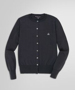 Brooks Brothers / ブルックス ブラザーズ カーディガン・ボレロ | キュプラ/ナイロン GFロゴ クルーネックカーディガン