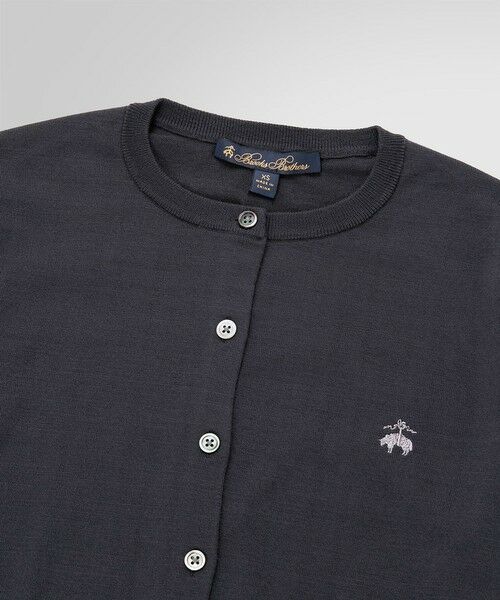 Brooks Brothers / ブルックス ブラザーズ カーディガン・ボレロ | キュプラ/ナイロン GFロゴ クルーネックカーディガン | 詳細1