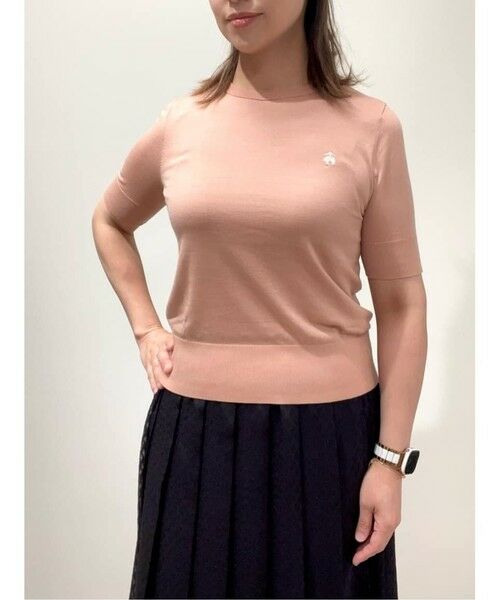 Brooks Brothers / ブルックス ブラザーズ ニット・セーター | キュプラ/ナイロン GFロゴ ショートスリーブセーター | 詳細4