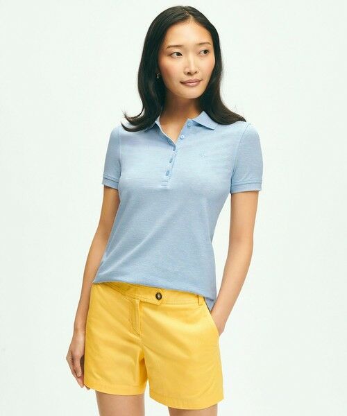 Brooks Brothers/ブルックス ブラザーズ スーピマコットン ストレッチピケ GFロゴ ポロシャツ ライトブルー L Brooks Brothers/ブルックス ブラザーズ スーピマコットン ストレッチピケ GFロゴ ポロシャツ ライトブルー L