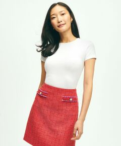 Brooks Brothers / ブルックス ブラザーズ Tシャツ | コットン/レーヨン ストレッチピケ Tシャツ