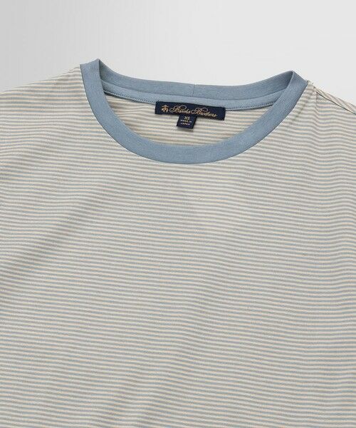 Brooks Brothers / ブルックス ブラザーズ Tシャツ | コットン ストライプ リンガーTシャツ | 詳細1