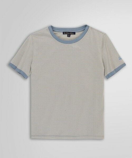 Brooks Brothers/ブルックス ブラザーズ コットン ストライプ リンガーTシャツ ホワイト×ブルー XS Brooks Brothers/ブルックス ブラザーズ コットン ストライプ リンガーTシャツ ホワイト×ブルー XS
