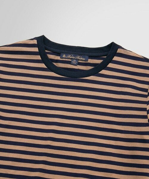 Brooks Brothers / ブルックス ブラザーズ Tシャツ | コットン ストライプ リンガーTシャツ | 詳細1