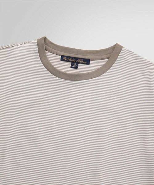 コットン ストライプ リンガーTシャツ （Tシャツ）｜Brooks