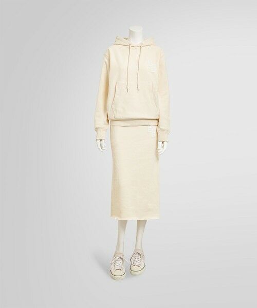 Brooks Brothers / ブルックス ブラザーズ ミニ・ひざ丈スカート | コットンフレンチテリー BBロゴ ミディスカート | 詳細4