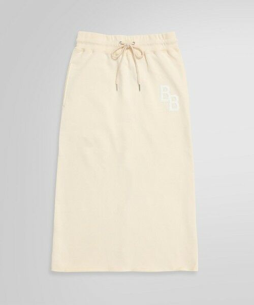 Brooks Brothers/ブルックス ブラザーズ コットンフレンチテリー BBロゴ ミディスカート アイボリー L Brooks Brothers/ブルックス ブラザーズ コットンフレンチテリー BBロゴ ミディスカート アイボリー L
