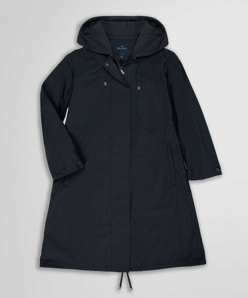 Brooks Brothers/ブルックス ブラザーズ ポリエステル ハイカウントタフタ Aライン フーデッドコート ネイビー M Brooks Brothers/ブルックス ブラザーズ ポリエステル ハイカウントタフタ Aライン フーデッドコート ネイビー M