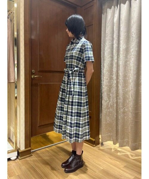 Brooks Brothers / ブルックス ブラザーズ ミニ丈・ひざ丈ワンピース | ◆Archive Collection◆コットン マドラスチェック ショートスリーブ シャツワンピース | 詳細6