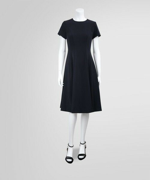 Brooks Brothers / ブルックス ブラザーズ ロング・マキシ丈ワンピース | ダブルクロス ストレッチ ショートスリーブドレス | 詳細1