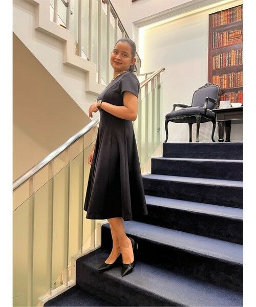 Brooks Brothers / ブルックス ブラザーズ ロング・マキシ丈ワンピース | ダブルクロス ストレッチ ショートスリーブドレス | 詳細4