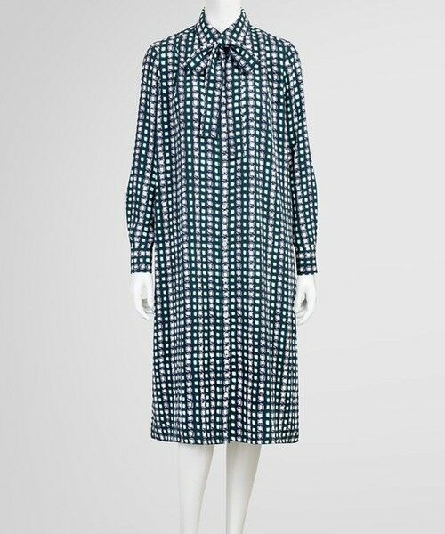 Brooks Brothers/ブルックス ブラザーズ ポリエステルファイユ ロングスリーブ ソフトシャツワンピース ネイビー 0 Brooks Brothers/ブルックス ブラザーズ ポリエステルファイユ ロングスリーブ ソフトシャツワンピース ネイビー 0