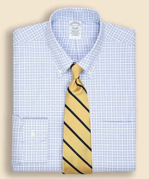Brooks Brothers/ブルックス ブラザーズ ノンアイロン スーピマコットンストレッチ ブロードクロス チェック ドレスシャツ Regular Fit ブルー系その他 15 - 32 Brooks Brothers/ブルックス ブラザーズ ノンアイロン スーピマコットンストレッチ ブロードクロス チェック ドレスシャツ Regular Fit ブルー系その他 15 - 32
