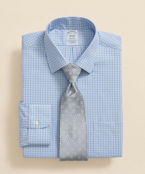 Brooks Brothers/ブルックス ブラザーズ ノンアイロン スーピマコットンストレッチ ロイヤルオックスフォード チェック ドレスシャツ Regular Fit ブルー 15 - 33 Brooks Brothers/ブルックス ブラザーズ ノンアイロン スーピマコットンストレッチ ロイヤルオックスフォード チェック ドレスシャツ Regular Fit ブルー 15 - 33
