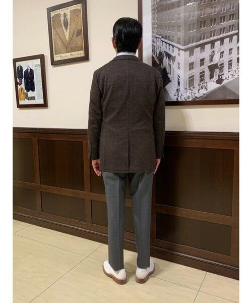 Brooks Brothers / ブルックス ブラザーズ テーラードジャケット | ポリエステル/リネン リップルジャージー 段返り3釦サックジャケット Classic | 詳細8