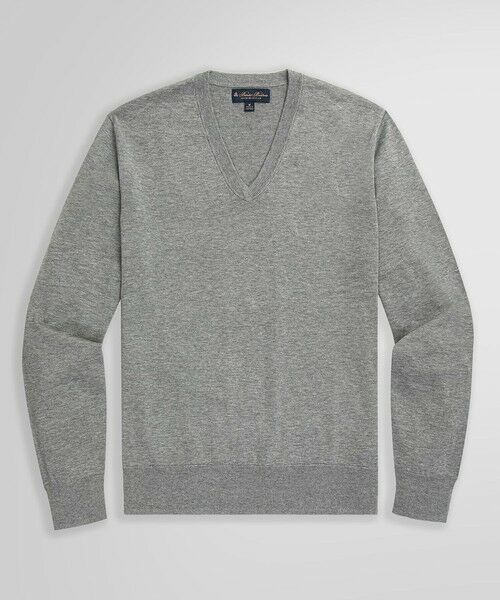 Brooks Brothers/ブルックス ブラザーズ スーピマコットン Vネックセーター ダークグレー L Brooks Brothers/ブルックス ブラザーズ スーピマコットン Vネックセーター ダークグレー L