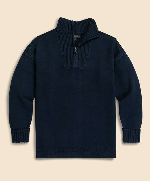 Brooks Brothers/ブルックス ブラザーズ コットンブレンド セーリング ハーフジップセーター ネイビー S Brooks Brothers/ブルックス ブラザーズ コットンブレンド セーリング ハーフジップセーター ネイビー S