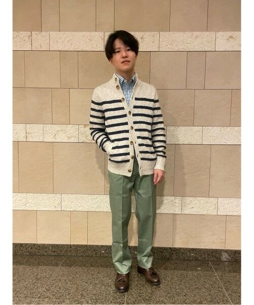 Brooks Brothers / ブルックス ブラザーズ カーディガン・ボレロ | コットン/リネン マリナーストライプ モックネックカーディガン | 詳細10