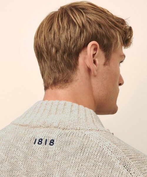 Brooks Brothers / ブルックス ブラザーズ カーディガン・ボレロ | コットン/リネン マリナーストライプ モックネックカーディガン | 詳細3