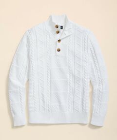 ケーブルニット コットン セーター （ニット・セーター）｜POLO