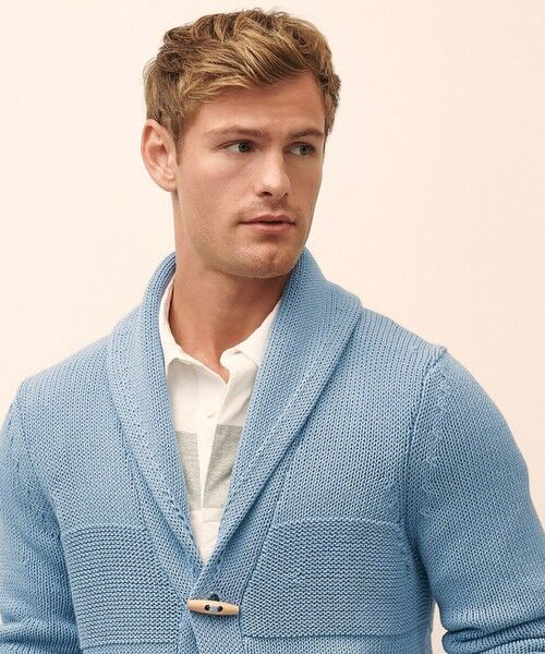 Brooks Brothers / ブルックス ブラザーズ カーディガン・ボレロ | コットン ショールカラー トグルカーディガン | 詳細2