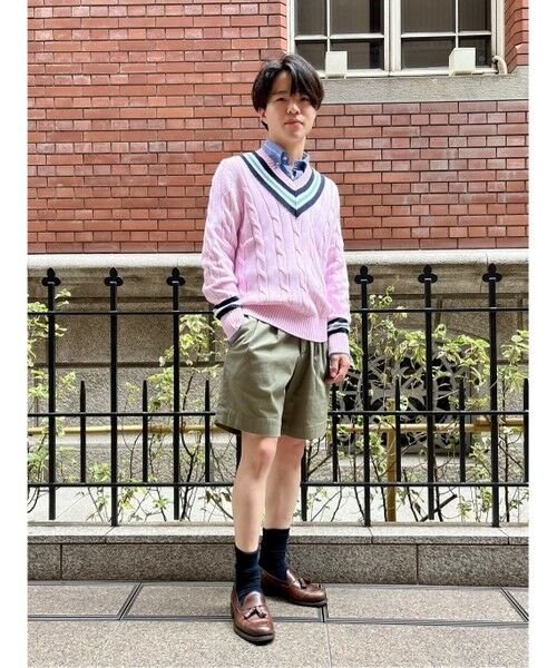 Brooks Brothers / ブルックス ブラザーズ ニット・セーター | コットン ケーブル Vネックテニスセーター | 詳細8