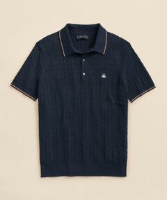 Brooks Brothers / ブルックス ブラザーズ ポロシャツ | コットン ケーブル GFロゴ テニス ポロセーター