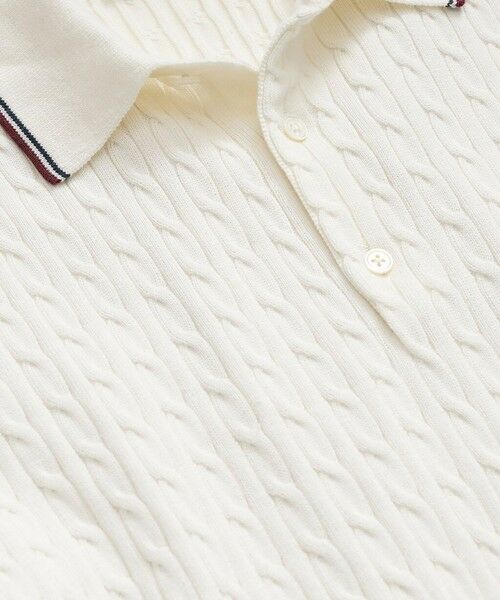 Brooks Brothers / ブルックス ブラザーズ ポロシャツ | コットン ケーブル GFロゴ テニス ポロセーター | 詳細1