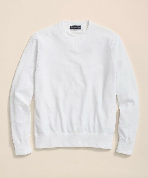 Brooks Brothers/ブルックス ブラザーズ ブラッシュドコットン クルーネックセーター ホワイト L Brooks Brothers/ブルックス ブラザーズ ブラッシュドコットン クルーネックセーター ホワイト L