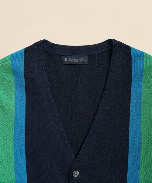 Brooks Brothers / ブルックス ブラザーズ カーディガン・ボレロ | スーピマコットン カバナ リンクス Vネックカーディガン | 詳細1