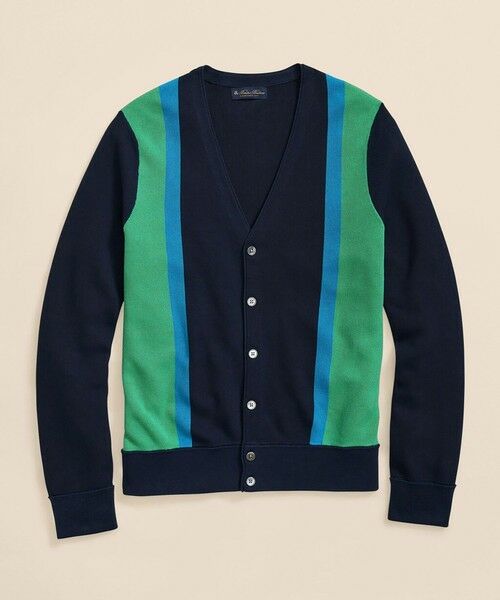 Brooks Brothers/ブルックス ブラザーズ スーピマコットン カバナ リンクス Vネックカーディガン ネイビー M Brooks Brothers/ブルックス ブラザーズ スーピマコットン カバナ リンクス Vネックカーディガン ネイビー M