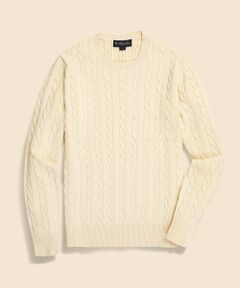 Brooks Brothers / ブルックス ブラザーズ ニット・セーター | スーピマコットン ケーブル クルーネックセーター