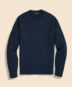 Brooks Brothers / ブルックス ブラザーズ ニット・セーター | スーピマコットン ケーブル クルーネックセーター