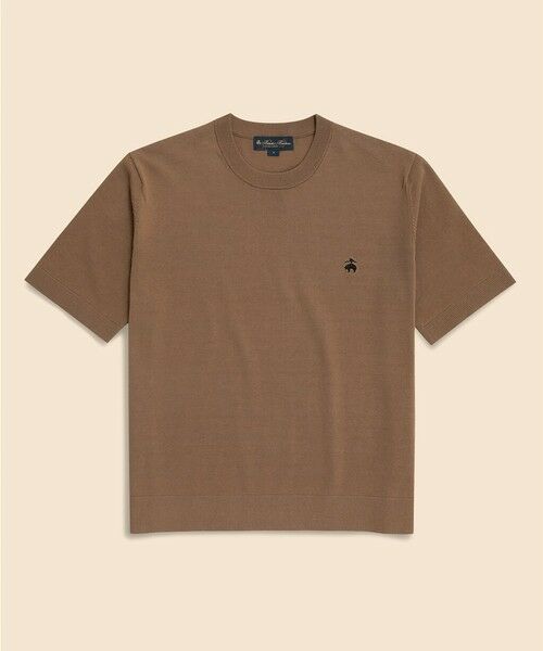 Brooks Brothers/ブルックス ブラザーズ ◆オンラインストア限定◆ギマコットン GFロゴ ショートスリーブセーター ブラウン M Brooks Brothers/ブルックス ブラザーズ ◆オンラインストア限定◆ギマコットン GFロゴ ショートスリーブセーター ブラウン M