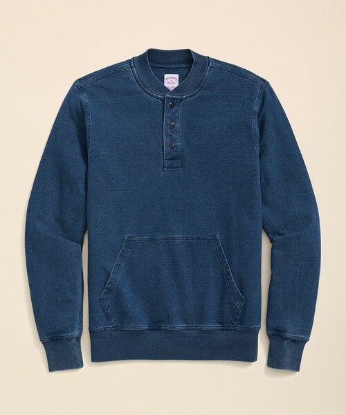 Brooks Brothers/ブルックス ブラザーズ ストレッチコットン ベースボールカラー スウェットシャツ インディゴブルー M Brooks Brothers/ブルックス ブラザーズ ストレッチコットン ベースボールカラー スウェットシャツ インディゴブルー M