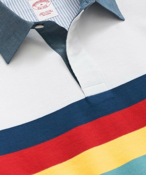 Brooks Brothers / ブルックス ブラザーズ ポロシャツ | コットンジャージー レーシングストライプ ラグビーシャツ | 詳細1