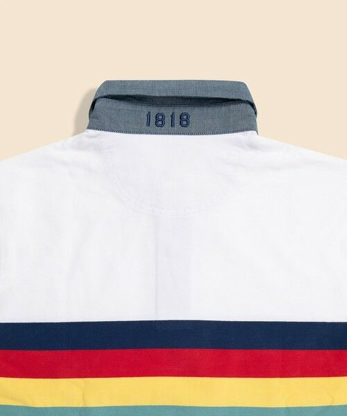 Brooks Brothers / ブルックス ブラザーズ ポロシャツ | コットンジャージー レーシングストライプ ラグビーシャツ | 詳細3