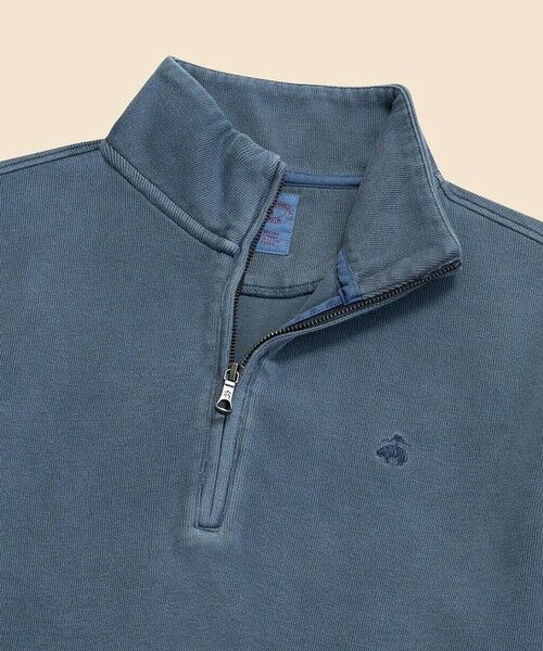 Brooks Brothers / ブルックス ブラザーズ スウェット | コットン フレンチリブ GFロゴ ハーフジップ モックネックプルオーバー | 詳細5