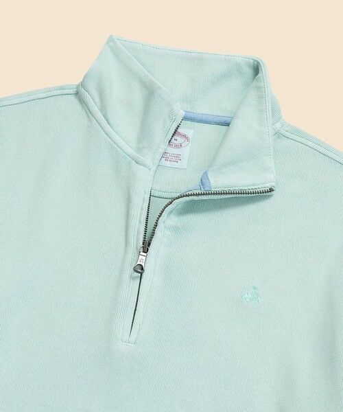 Brooks Brothers / ブルックス ブラザーズ スウェット | コットン フレンチリブ GFロゴ ハーフジップ モックネックプルオーバー | 詳細8