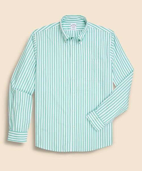 Brooks Brothers/ブルックス ブラザーズ コットンポプリン ブッチャーストライプ フライデーシャツ グリーン L Brooks Brothers/ブルックス ブラザーズ コットンポプリン ブッチャーストライプ フライデーシャツ グリーン L
