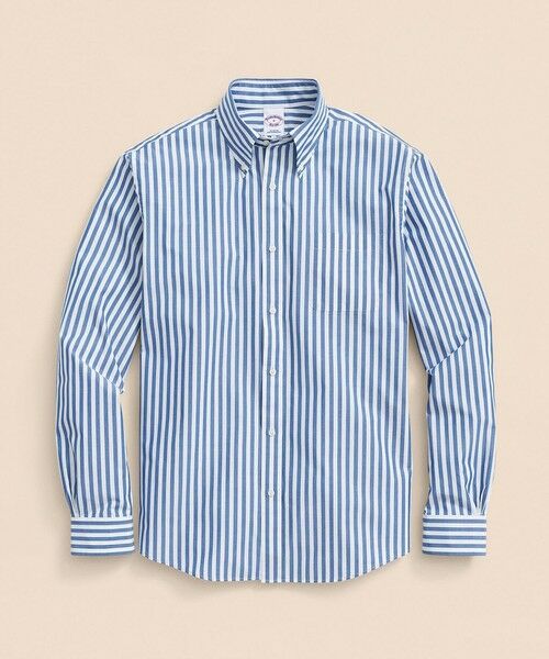 Brooks Brothers/ブルックス ブラザーズ コットンポプリン ブッチャーストライプ フライデーシャツ ブルー L Brooks Brothers/ブルックス ブラザーズ コットンポプリン ブッチャーストライプ フライデーシャツ ブルー L