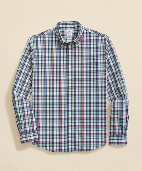 Brooks Brothers/ブルックス ブラザーズ コットンポプリン チェック フライデーシャツ ネイビー M Brooks Brothers/ブルックス ブラザーズ コットンポプリン チェック フライデーシャツ ネイビー M