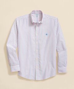 Brooks Brothers / ブルックス ブラザーズ シャツ・ブラウス | ノンアイロン ストレッチオックスフォード GFロゴ ストライプ  カジュアルシャツ Regular Fit