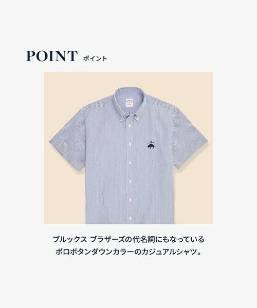 Brooks Brothers / ブルックス ブラザーズ シャツ・ブラウス | ◆オンラインストア限定◆コットン ビッグGFロゴ シアサッカー ショートスリーブ カジュアルシャツ Traditional Fit | 詳細6
