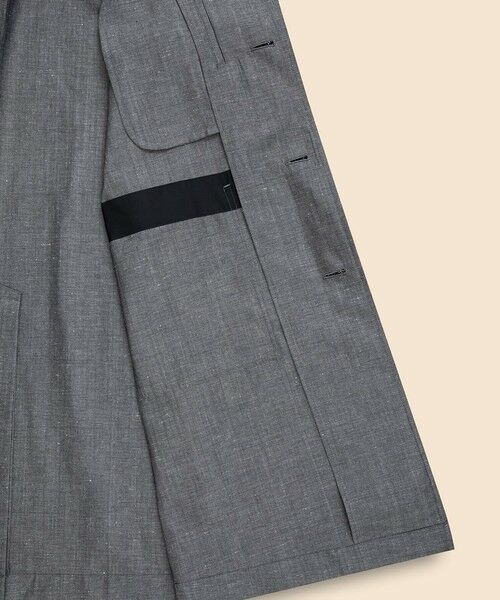 Brooks Brothers / ブルックス ブラザーズ ステンカラーコート | ウール/リネン ダンガリー ステンカラーコート | 詳細5