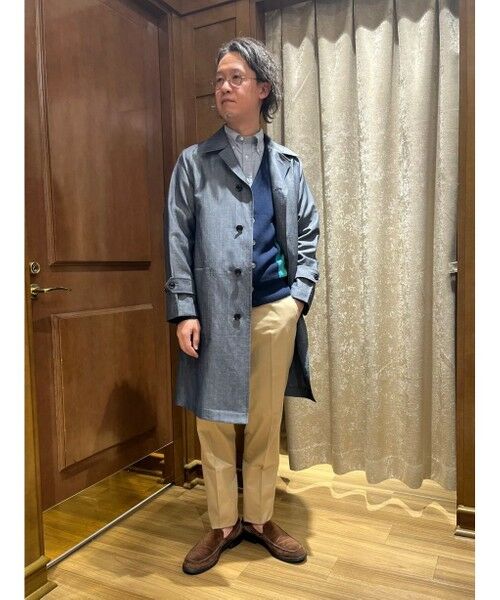 Brooks Brothers / ブルックス ブラザーズ ステンカラーコート | ウール/リネン ダンガリー ステンカラーコート | 詳細6