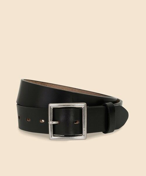 Brooks Brothers/ブルックス ブラザーズ クロムエクセルレザー シルバーバックル ベルト ブラック 32inch Brooks Brothers/ブルックス ブラザーズ クロムエクセルレザー シルバーバックル ベルト ブラック 32inch
